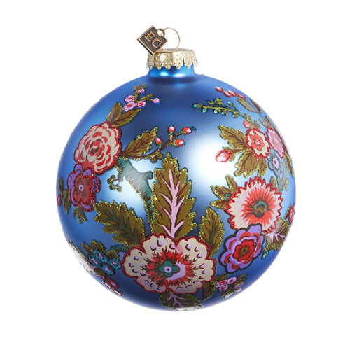 Vintage Floral Ball Ornament