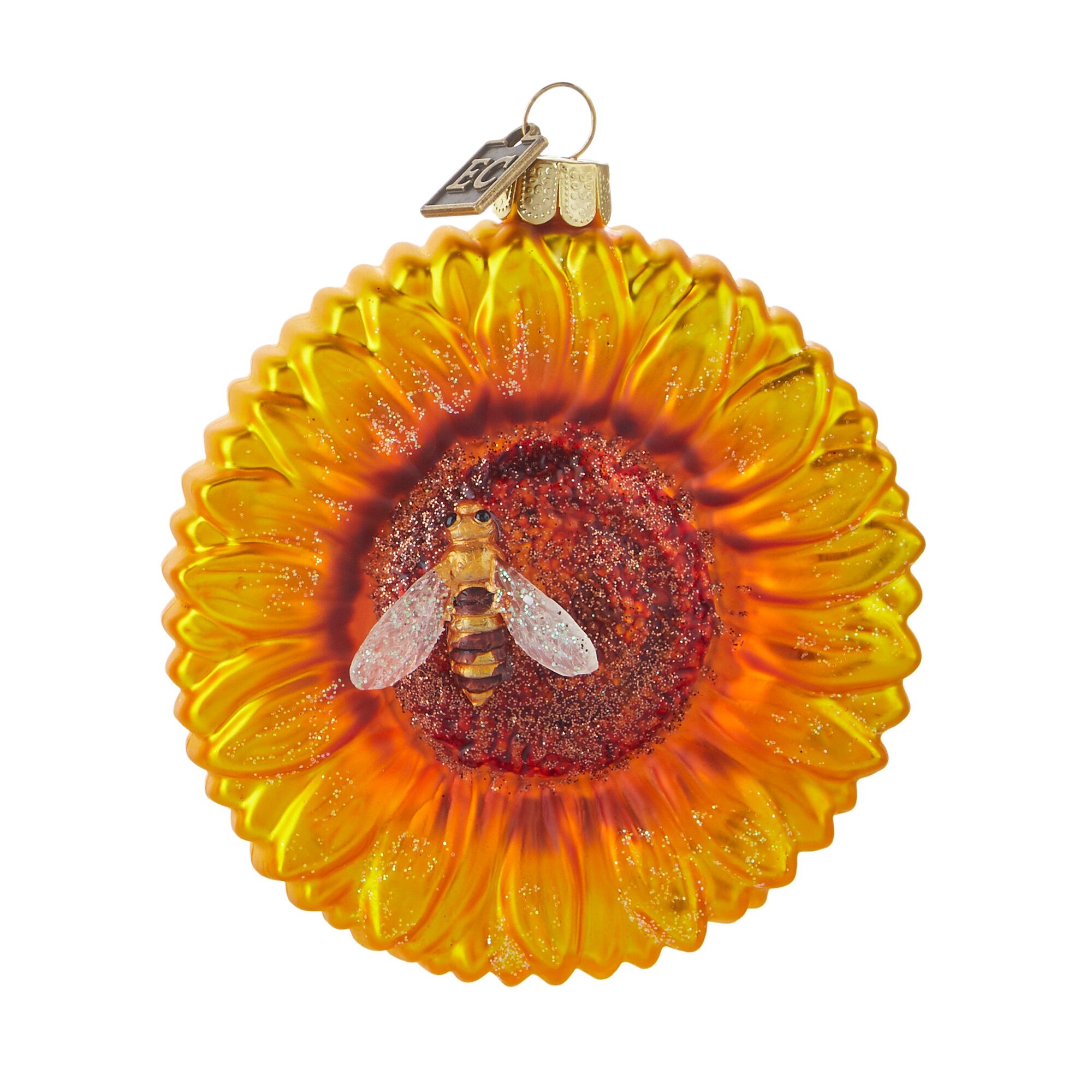 Sunflower with Bee Ornament