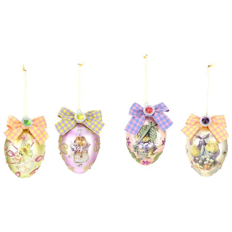 Easter Chicks Ornament 4" Set of 4