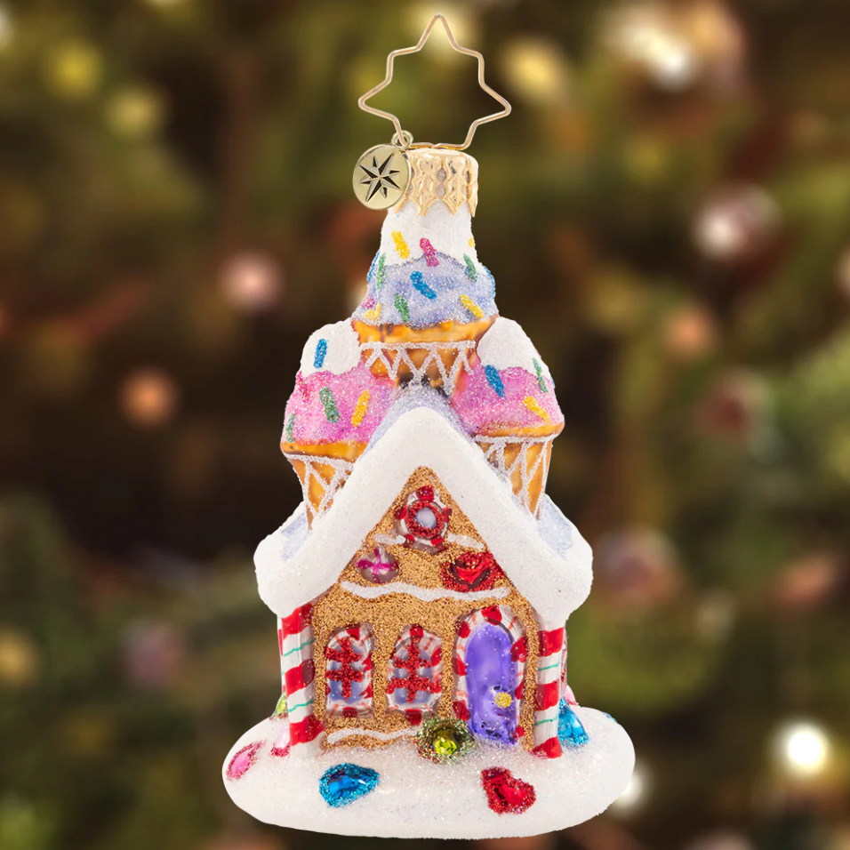 Sprinkled Sundae Chalet Gem Ornament