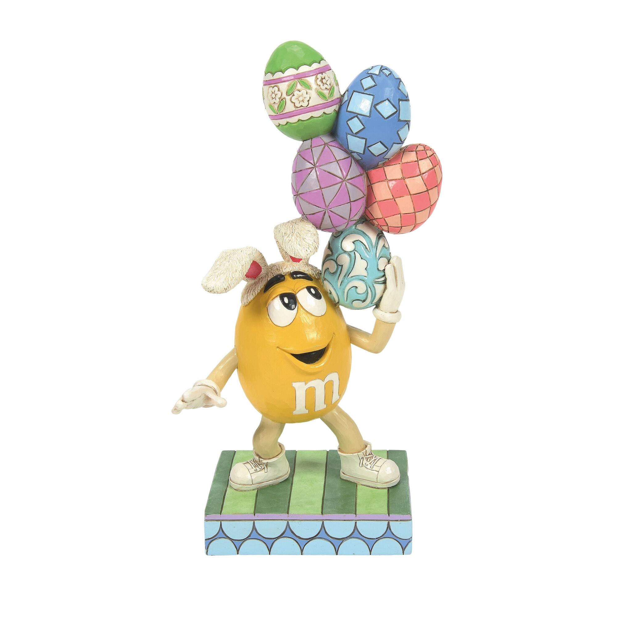 A Sweet Stack Yellow Easter M&M with Tower of Easter Eggs