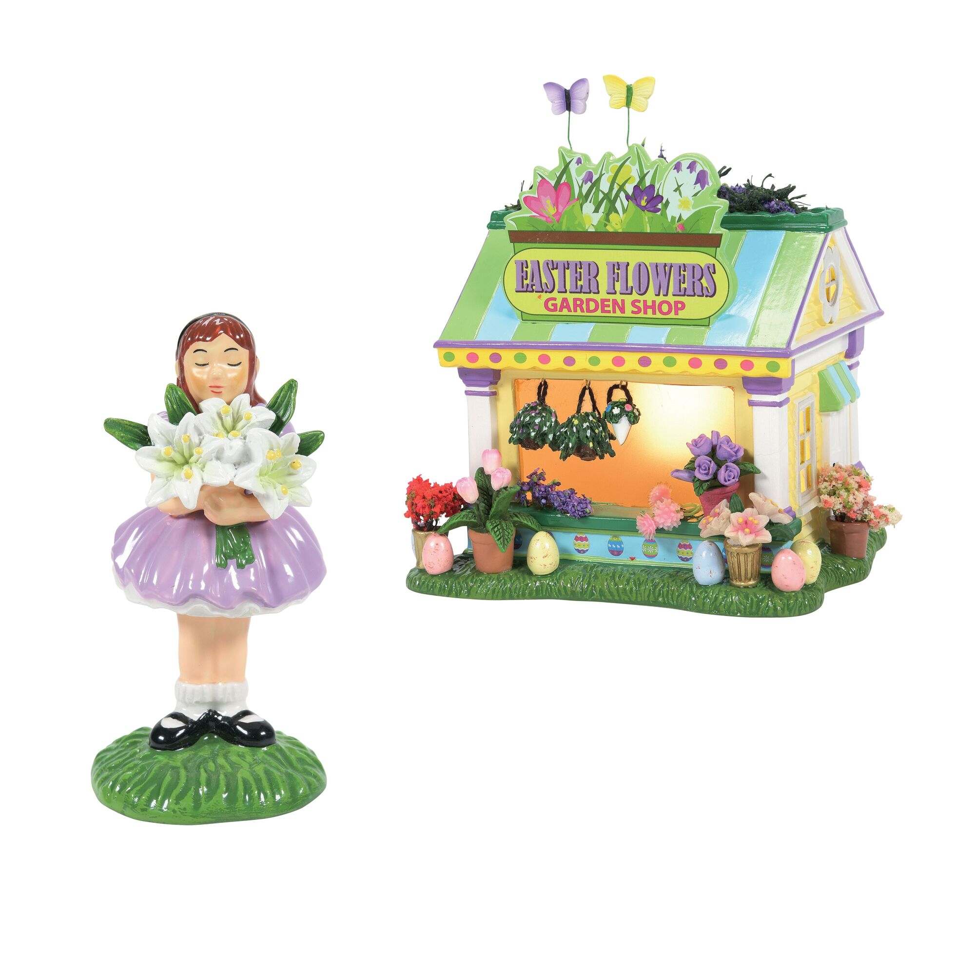 Easter Gardens Flower Shop Set of 2