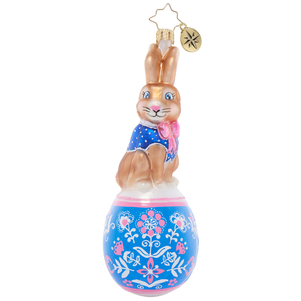 Holly Jolly Hare Pose Ornament