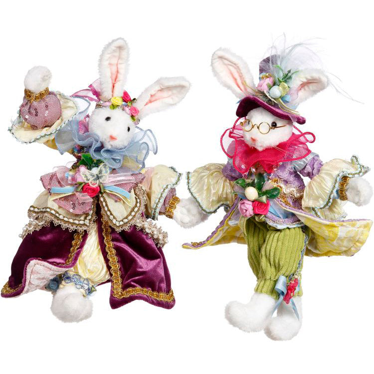 Mr & Mrs Cottontail Rabbit Small 12" Set of 2