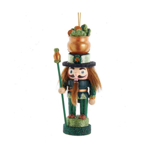 Irish Nutcracker with Pot of Gold Ornament 6"