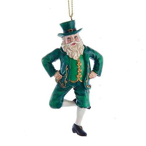 Irish Dancing Santa Ornament 4.75"