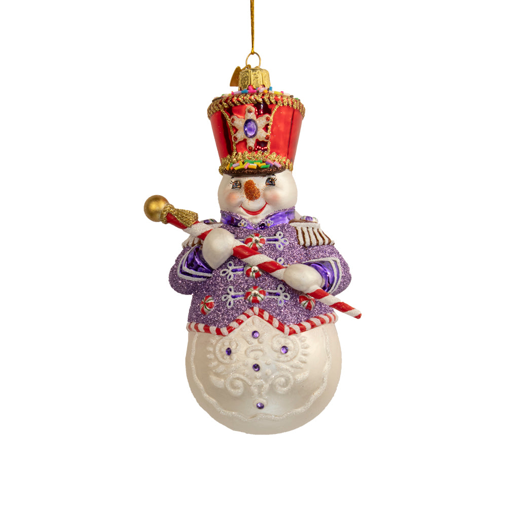 Bellissimo Band Leader Snowman Ornament 6"