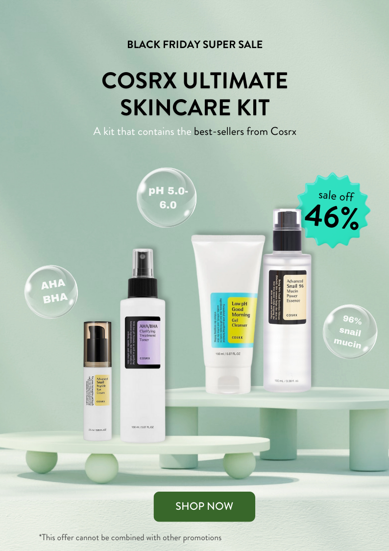 Cosrx ultimate skincare kit - black friday sale - 46% off sale