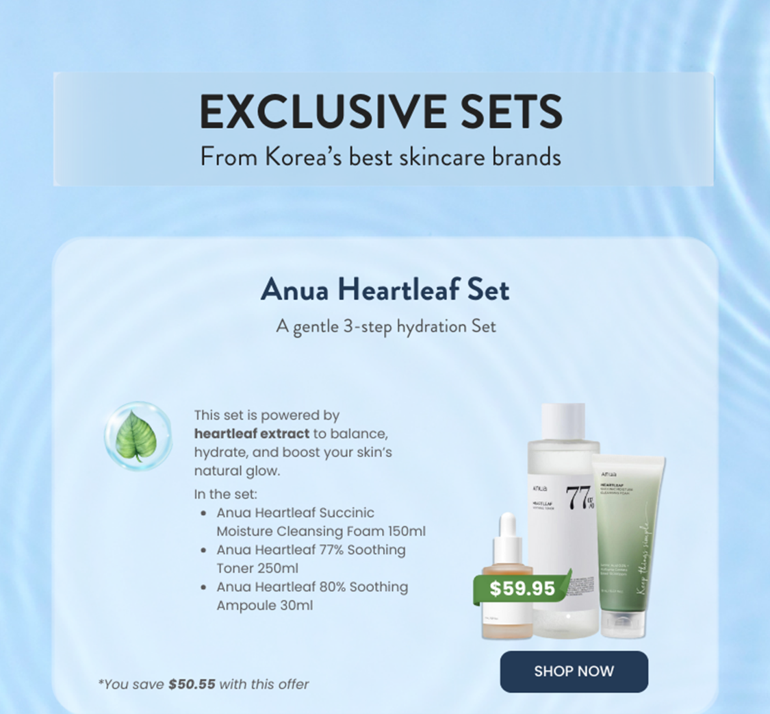 Anua Heartleaf Set - Black Friday Sale